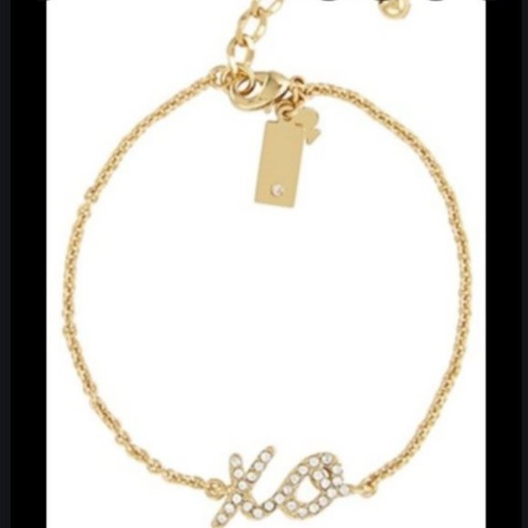 kate spade gold Metallic Xo Bracelet like new - Picture 3 of 7